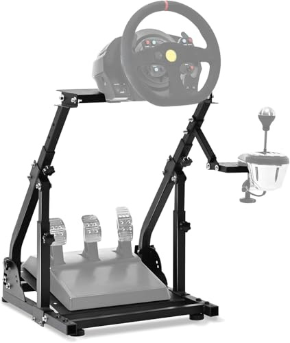 Anman Classic Steering Wheel Stand High Stability with Two-arm Design, Stand Height and Shifter Adjustable,Upgrade Wheel Stand compatible with Logitech G920 Shifter Wheel Pedals NOT Included