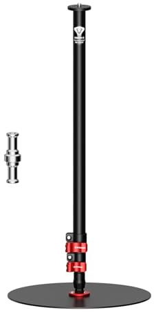 IFOOTAGE Round Base Monopod A300, 60 Light Stand Aluminum Camera Floor Stand Tripod Alternative with 1/4'' & 3/8'' Screw/Light Adapter for Camera, Tripod Head, RingLight, Webcam, Payload 22lb