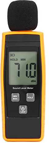 Schallpegelmesser Digitaler Schallpegel Tragbarer Dezibelmesser 30dB bis 130dB Audio-Dezibel-Schallpegeltester Monitor dB-Meter Geräuschmesser mit großem LCD-Display