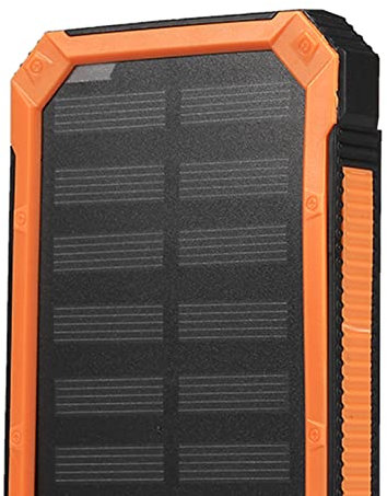 Kit de banque d'énergie solaire Vikye, 20 000 mAh, 2 ports USB, charge rapide, orange