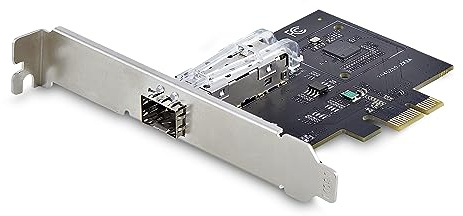 StarTech.com Scheda di rete SFP GbE a 1 porta, PCIe 2.1 x1, Intel I210-IS, Controller 1000BASE rame/fibra ottica, NIC Gigabit Ethernet, backplane desktop/server - Windows e Linux (P011GI-NETWORK-CARD)