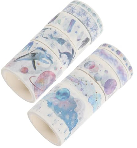 Housoutil Washi Masking Tape Set Bunte Aufkleber für Scrapbooking und Projekte