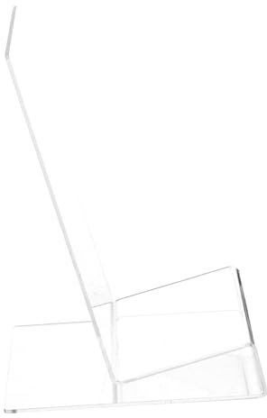 DECHOUS Buchständerhalter Aus Acryl Für Schreibtisch Ausstellungsständer Förmiger Zum Präsentieren Von Büchern Noten Und Tablets Transparenter Buchhalter Für Sichere