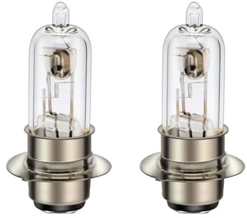 SOFOC P15D-25-1 Lampe H6M 1 Pol 6V 25W Warmweiß Motorrad Roller Scheinwerfer Abblendlicht Fernlicht Doppelkontakt Sockel Motorrad Frontlampe 2Pcs