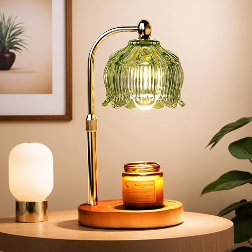 GEEZO Fragrance Candle Warmer Lamp，Electric Candle Warmer with Timer & Dimmer，Mom Christmas Birthday Gifts for Women, House Warming Gifts New Home Bedroom Decor