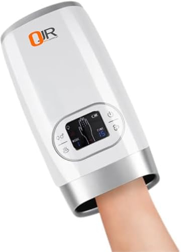 OrthoJointRelief Cordless Electric Hand Massager with Heat & Compression – Pain Relief for Arthritis, Carpal Tunnel, Finger & Wrist – Multi Level Pressure Massage Therapy Machine for Men & Women