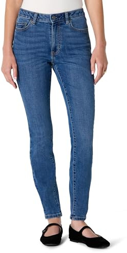 Amazon Essentials Jean Skinny Très Extensible, Taille Haute Femme, Bleu Moyen Vintage, 40
