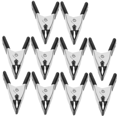 Mipcase Multi-Function Small Metal Spring Clamps White for Woodworking Photography Backdrop