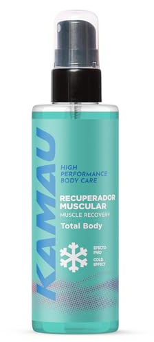 KAMAU | Spray Frio Natural 200Ml para Piernas Cansadas con Árnica, Hamamelis y Castaño de Indias - Spray Frio Fisioterapia Recuperador Muscular para Contracturas, Tendones y Articulaciones.