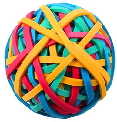 KIXZSAZ Band Ball Heat-Resistance Colorful Elastic Ball Stationery Anti-Aging Fixing Tools Children's Toys Document Organizer, 200g