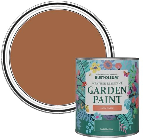 Rust-Oleum Mould Resistant Garden Paint in Satin Finish - Cinnamon 750ml