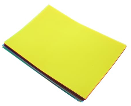 DIYEAH 50 Ark Transparent Färgat Papper Handgjort Färgat Papper Cellofanpapper Cellofan Genomskinliga Godispapper Gör-Det-Själv Cellofandekor Färgad Film Pvc