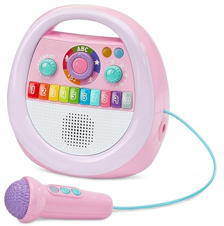 Leapfrog VTech - Karaoke Infantil Music Kid, Juguetes Electrónicos +2 Años | Karaoke Bluetooth rosa, Altavoz Interactivo, +40 Canciones y Melodías, Grabadora y Efectos de Voz, 4 pilas AA, Versión ESP