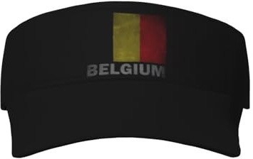 Viseras Bandera Belga Retro Gorra De Béisbol Ajustable Visor Cap Protección UV Gorras para Ciclismo Adulto Verano