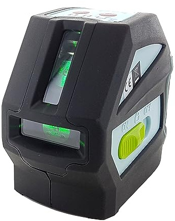 hedue® Linienlaser L1G - Kreuzlinienlaser selbstnivellierend mit grünen Laserlinien, Kreuzlaser Nivelliergerät mit Arbeitsbereich bis zu 30 m