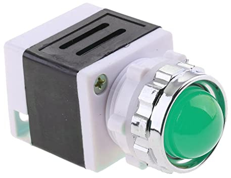 MagiDeal LED Témoin Lampe Voyant de Signalisation Indicateur du Tableau de Bord en Métal 220V 22mm - Vert