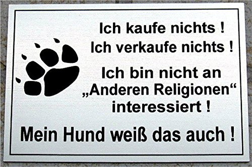 Gravola Warnschild Achtung Hund, Schild Hundeschild neu lustiges Schild