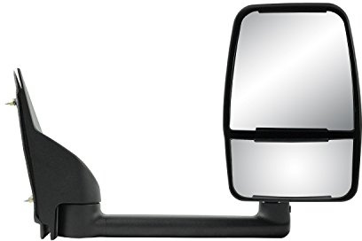 K Source Passenger Side Extendable Towing Mirror For 2003 – 2023 Express Van & Savana. Textured Black, PTM Housing, Manual, Dual Lens, Foldaway