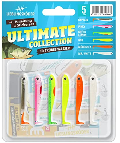 Lieblingsköder Gummiköder 5cm - 6 Gummifische, Farbe Lieblingsköder:Ultimate Collection trübes Wasser