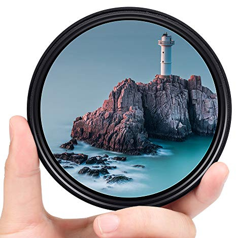 Fotover 82mm Neutrale Graufilter, Slim Variabler ND Filter Einstellbare ND Fader ND2-ND400 Objektiv Filter für Canon Nikon Sony Pentax Olympus Fuji DSLR Kamera + 3 Slot Nylon Filterbeutel