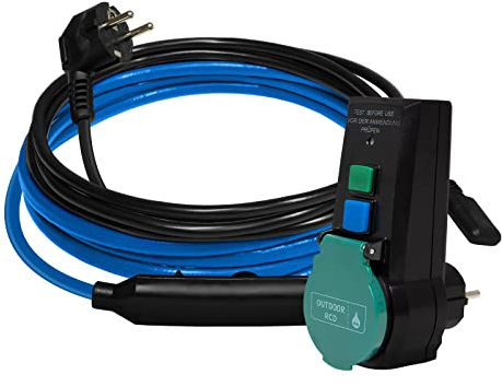 Wasserdichtes Frostschutz-Heizkabel Heizbang 15W/m - 36m Heizleiter + FI-Schalter Personenschutzschalter - Eisfreie Rohre, Begleitheizung, Abtauheizung