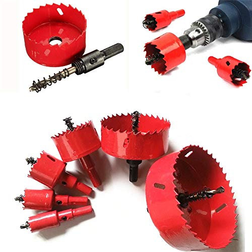 TuToy 16-70Mm M42 Hss Lochsäge Cutter Bohrer Bi Metallspitzenbohrer Für Aluminium Eisen Holz - 55Mm