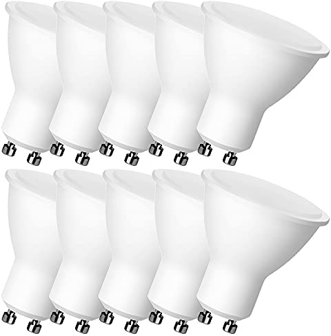 Kwazar Luminaire 10 Stück GU10 LED Lampen 7W, 500 Lumen, Warmweiß 3000K, 120° Strahlwinkel, Ersetzt 65W Halogenlampen, Reflektorlampen für Decken- und Akzentbeleuchtung
