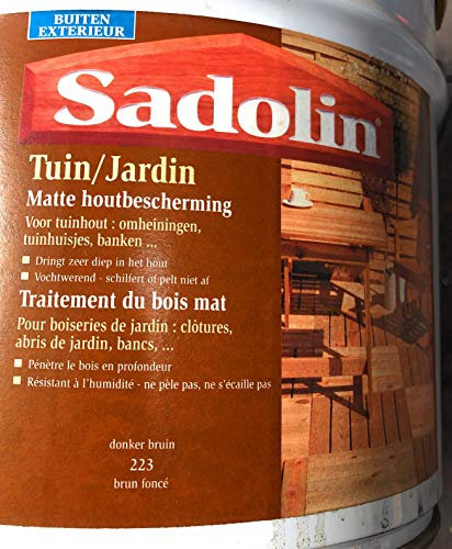 TRAITEMENT DU BOIS 10 litres SOLVANT BRUN FONCÉ MAT NE PÈLE PAS
