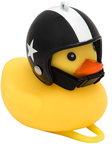 Liix Deko Ducks Quietscheenten für alle gängien Lenkertypen und einfacher Montage für Kinder und Erwachsene (Racing Stripe Schwarz)