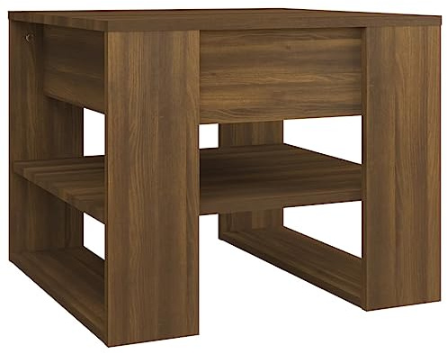 vidaXL Soffbord brun ek 55,5x55x45 cm konstruerat trä, sidobord, soffa bord, sido bord, litet bord, vardagsrum bord, soffmöbler, vardagsrum möbler