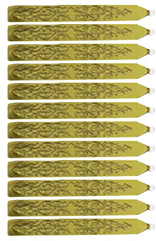 VUIUYOIES 12 Stück Siegelwachs Wachssiegel Perlen Pfeil Muster Siegellack schmelzen DIY Wachssiegel Stempel Kit Dekoration Geschenk Handwerk, Grün Gold