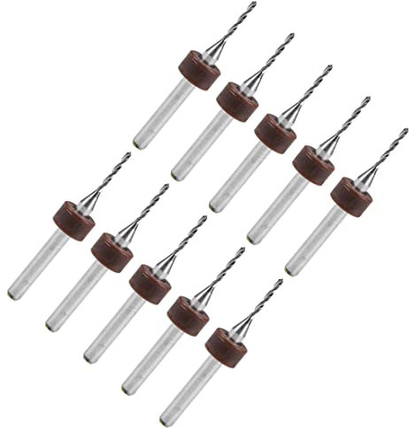 PATIKIL 1.1mm Dia 1/8 Gambo PCB Punta per Trapano, 10pz Tungsteno Carburo Micro Trapano Punte Rotante Strumento per CNC Incisione Stampa Circuito Scheda