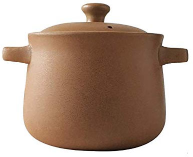 Samnuerly Pot en Argile Profonde, Casserole en céramique avec Couvercle Pot en Argile Casserole à Soupe à l'oignon Casserole Mijoteuse Mijoteuse Saine Ustensiles de Cuisine A 8,45 pintes