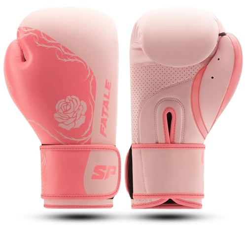 Starpro boxningshandskar – Ventilerad handflata och lätt design – Muay Thai, kickboxning, MMA och kampsport – Dam – XS, S, M, L, XL Rosa (Rosa, L)