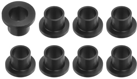 QUARKZMAN Boccole Plastica POM 8x10x10mm(ID×OD×Lunghezza) Nere 8pz | Cuscinetti Manicotto Flangiati Diametro Interno, per Applicazioni