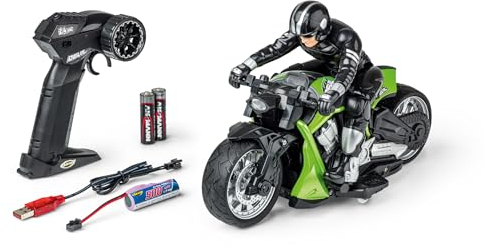 Carson 500404281 RC Devil Bike 100% RTR Verde - Moto teledirigida, 50 Minutos de conducción, Moto RC, Regalo para niños