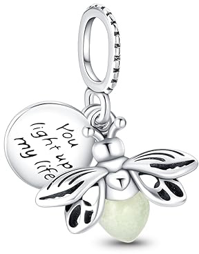 LIGHTDOG 925 Bracelet de breloques en argent sterling avec perles de cœur Compatible avec les bracelets européens pour les femmes filles Bracelets de breloques Pandora