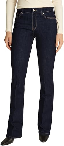 Tommy Hilfiger Women's Bootcut Stretch Jeans, Black (Rinse), 30W/28L