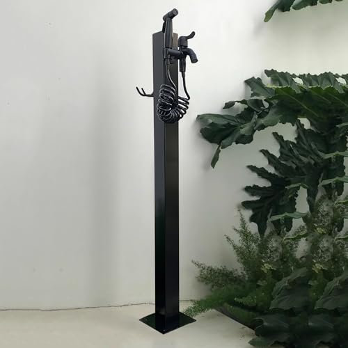 Wassersäule für Außenwasserhahn, Schlauchhalter Freistehend Hydranten-Wasserhahn, Metall-Garten Standbrunnen für Springbrunnen, Terrasse, Hinterhof, Rasen