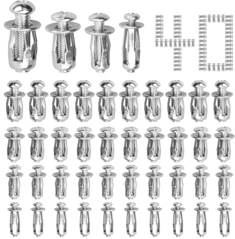 40 Set Tasselli per Cavità in Metallo Tasselli per Cartongesso Tasselli Cartongesso Tasselli M4 M5 M6 M8 per Il Fissaggio di Lamiere di Ferro Pareti Porte Finestre Cartongesso