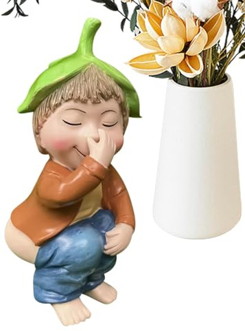 Nain de jardin - Statue de nain de jardin - Décoration de pelouse hilarante - Décoration de pelouse hilarante - Accessoire de jardin créatif pour la maison, la terrasse, le balcon