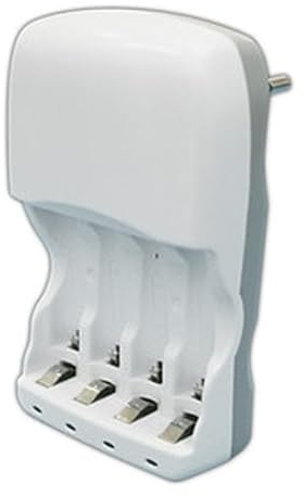 Cargador de baterías Ni-CD/Ni-Mh para R6/R03, Compatible con Pilas Recargables, Ideal para Dispositivos electrónicos y Juguetes.
