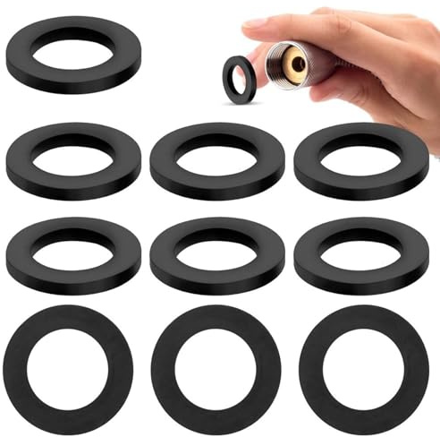 30pcs Black Tap Hose Washer Rubber Seals,Rubber Hose Washer Tap Sealing Rings,Hose Washer Seals,Shower Hose Connector Washers,for Shower Head and Hose Connecting Fitting