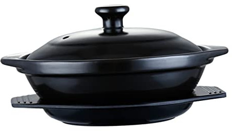 UTHCLO 1pezzi Pentola in Materiale Infrangibile Antiaderente Per Zuppa e Cottura Per Bibimbap e Piatti Caldi Resistente a Temperature Elevate Da Facile Da Pulire e Trasportare Con Impugna