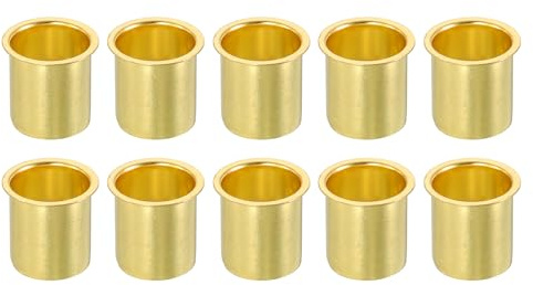 QUARKZMAN 10 Stück Messing Kompressionshülsen, 18mm Rohr Innendurchmesser, Klemmringverschraubung Sortiment Kit Passend für Wasser, Öl Rohr