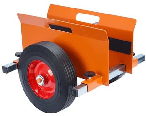 petour Plattenroller 500 kg Tragfähigkeit, Plattenwagen Klemmbacken 0-228 mm, Plattenklemmwagen für Marmor, Holzplatten, Türen, Fenster (Orange)