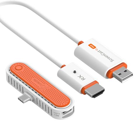 j5create Émetteur et récepteur HDMI sans Fil ScreenCast Mini Duo Type-C, Plug&Play 1080p@60Hz, Faible Latence, Sortie 5G+2,4G pour Le Streaming Depuis Un téléphone/Une Tablette (JVAW60)