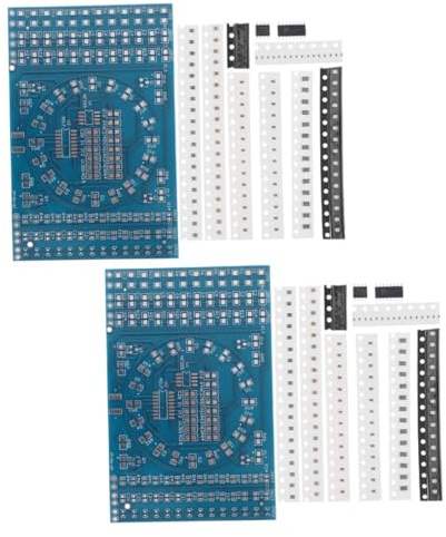 2 Satz SMD Lötübungsplatine aus PCB für Anfänger zur Lötpraxis | Bauteil Lötplatine, Selbstgemacht Lötset für Fertigkeitstraining, Geeignet für Schulen, Werkstätten und Ausbildungszentren
