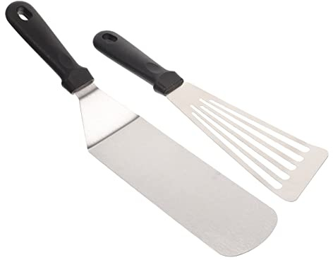 MOTHNUR 2 pièces Spatules Barbecue Inox Multifonctions Ustensiles Professionnels Légers et Durables pour Cuisine Maison et Plein Air
