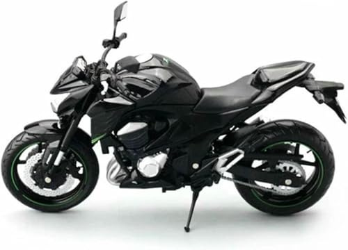 Motorcykelskala Modell 1/12 Motocrossmotorcykel Modellbilsamling present statisk pressgjutningstillverkning För Kawasaki Z800(Black- Silver)
